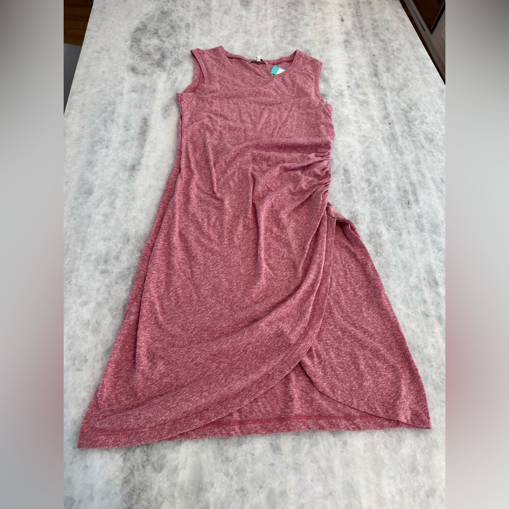 Z Supply Sehal Knit Asymmetrical Sleeveless Rose Dress